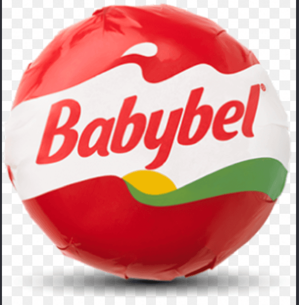 Babybel med rött vax och grönt sigill